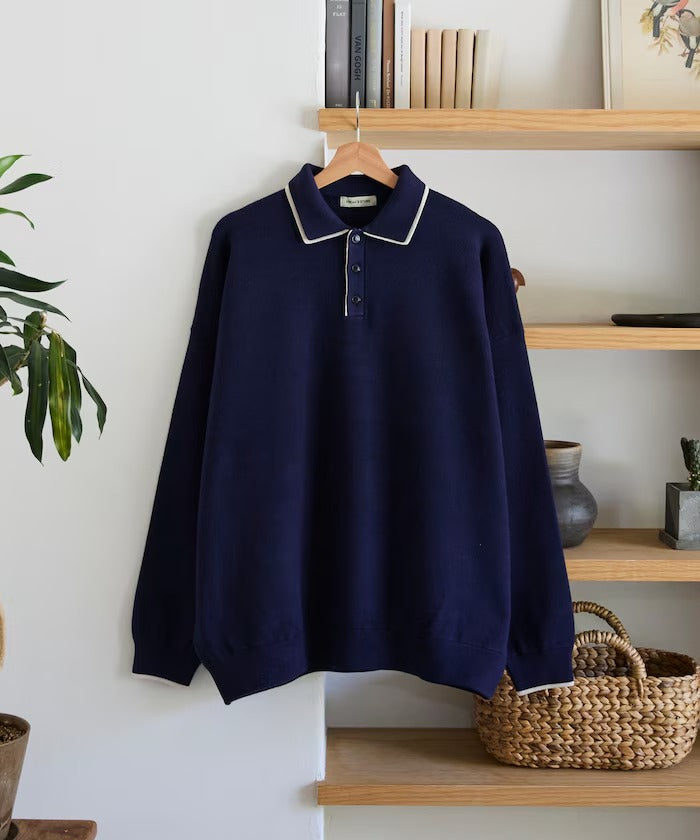 FREAK'S STORE／撞色POLO 假兩件 針織衫