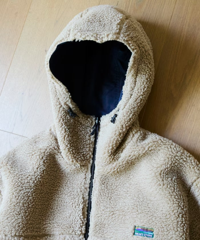 FREAK'S STORE / 雙面穿鋪毛連帽外套（一點式織標）