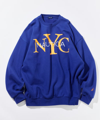 NAUTICA / NYC 印花刺繡圓領厚棉 圓領衫
