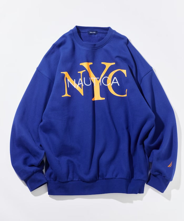 NAUTICA / NYC 印花刺繡圓領厚棉 圓領衫