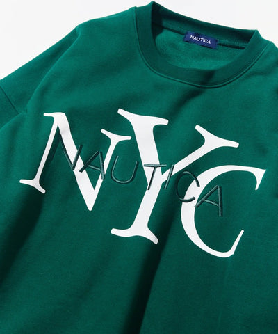 NAUTICA / NYC 印花刺繡圓領厚棉 圓領衫