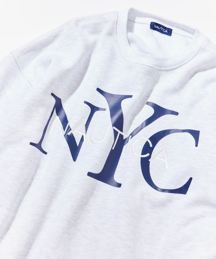 NAUTICA / NYC 印花刺繡圓領厚棉 圓領衫
