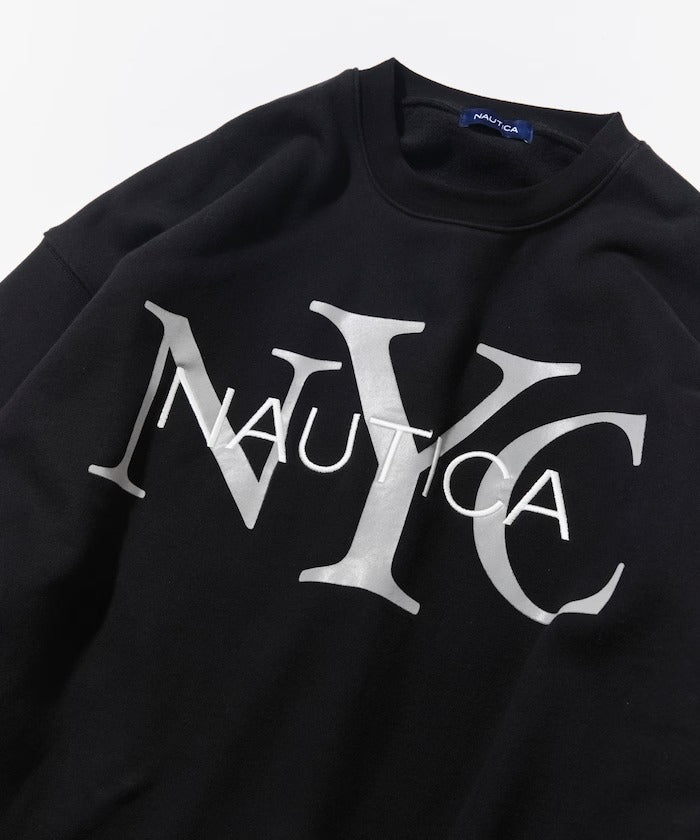 NAUTICA / NYC 印花刺繡圓領厚棉 圓領衫