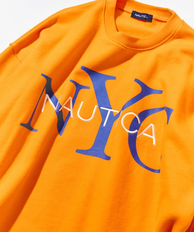 NAUTICA / NYC 印花刺繡圓領厚棉 圓領衫