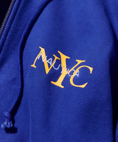 NAUTICA / NYC印花刺繡連帽拉鍊外套