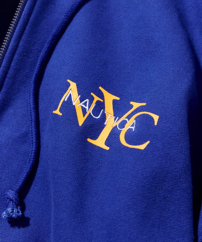 NAUTICA / NYC印花刺繡連帽拉鍊外套