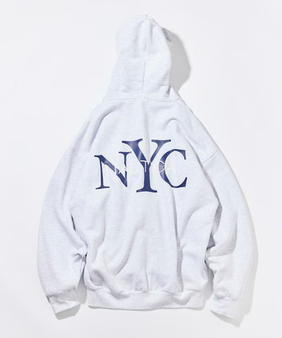 NAUTICA / NYC印花刺繡連帽拉鍊外套