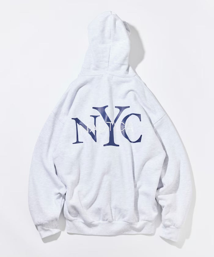 NAUTICA / NYC印花刺繡連帽拉鍊外套