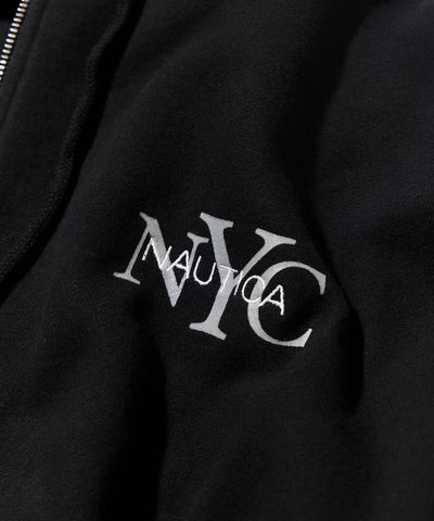 NAUTICA / NYC印花刺繡連帽拉鍊外套