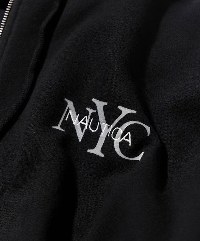 NAUTICA / NYC印花刺繡連帽拉鍊外套