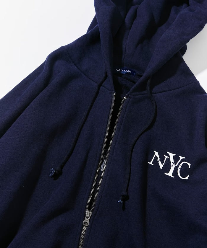 NAUTICA / NYC印花刺繡連帽拉鍊外套