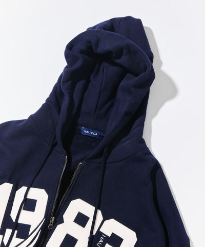NAUTICA / 寬鬆刺繡貼布LOGO拉鍊 連帽外套