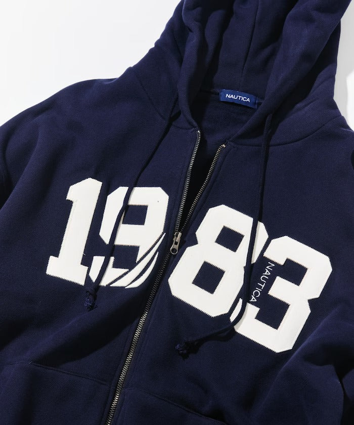 NAUTICA / 寬鬆刺繡貼布LOGO拉鍊 連帽外套