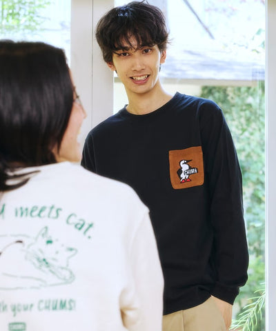 CHUMS × FREAK'S STORE／針織拼接口袋長袖T恤（日本聯名限定）