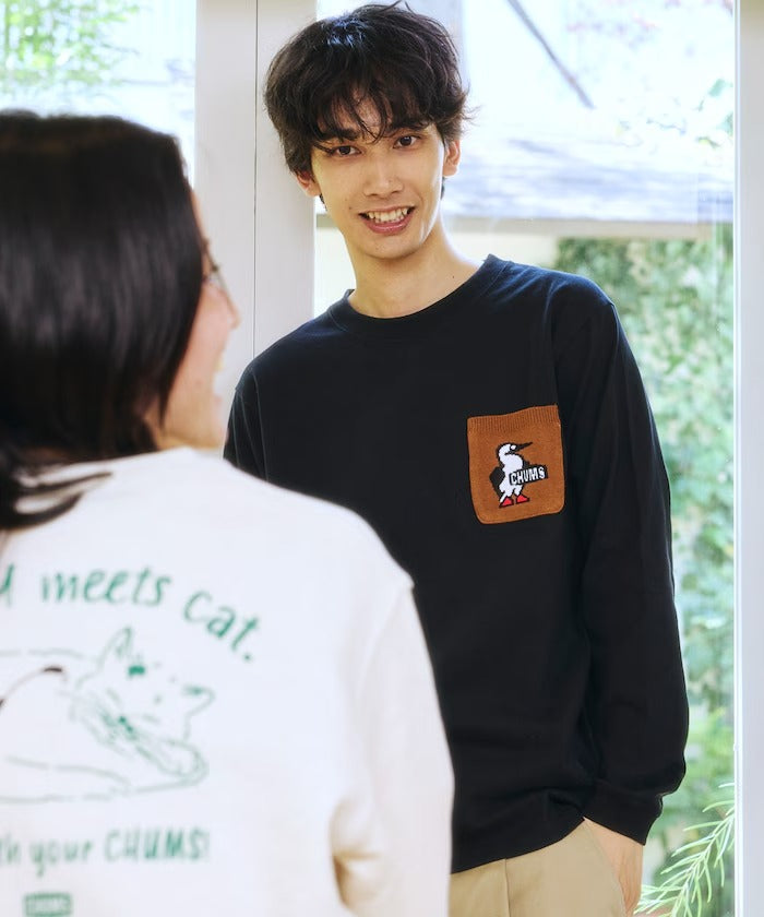 CHUMS × FREAK'S STORE／針織拼接口袋長袖T恤（日本聯名限定）