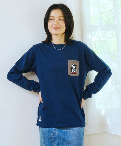 CHUMS × FREAK'S STORE／針織拼接口袋長袖T恤（日本聯名限定）