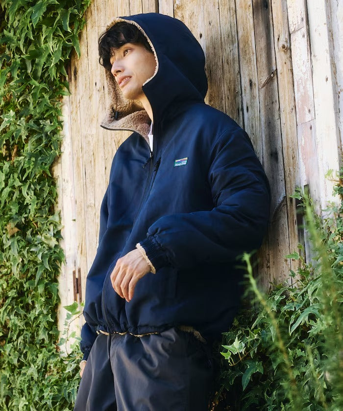 FREAK'S STORE / 雙面穿鋪毛連帽外套（一點式織標）