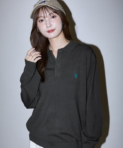 U.S. POLO ASSN. × PUBLUX / 刺繡Polo領針織衫（日本聯名限定）
