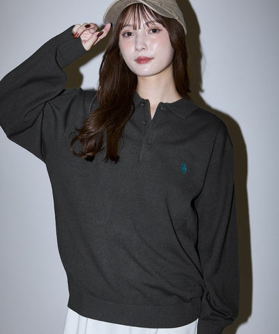 U.S. POLO ASSN. × PUBLUX / 刺繡Polo領針織衫（日本聯名限定）