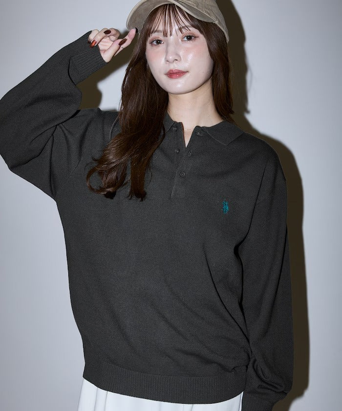 U.S. POLO ASSN. × PUBLUX / 刺繡Polo領針織衫（日本聯名限定）