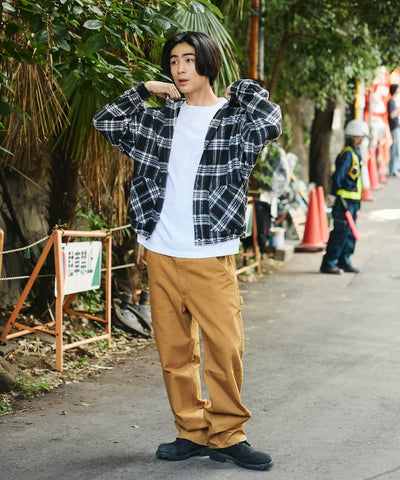 FREAK'S STORE／厚磅法蘭絨格紋連帽襯衫
