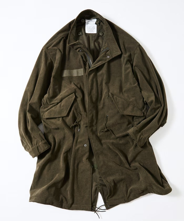 FREAK'S STORE / 燈芯絨 M65軍裝 連帽大衣外套