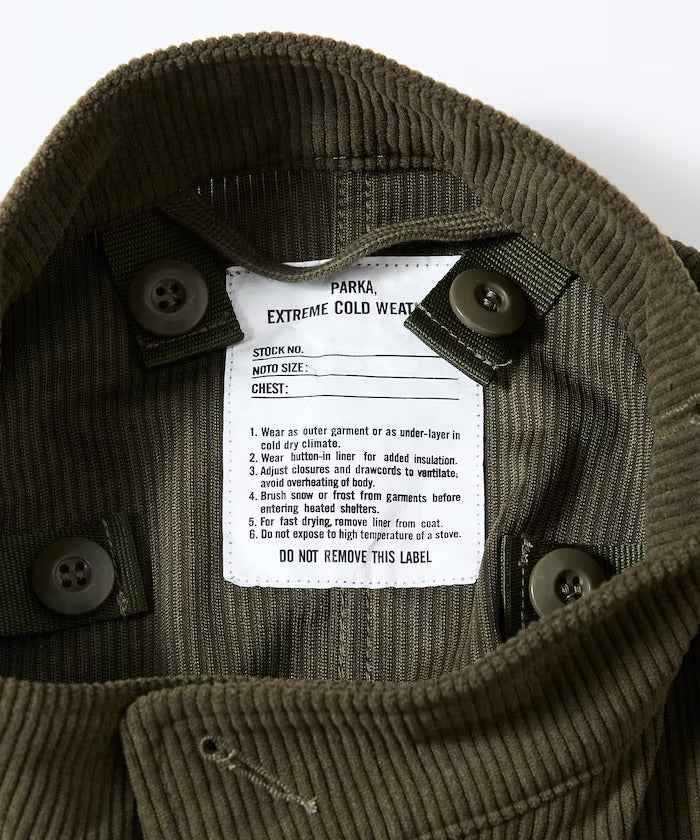 FREAK'S STORE / 燈芯絨 M65軍裝 連帽大衣外套