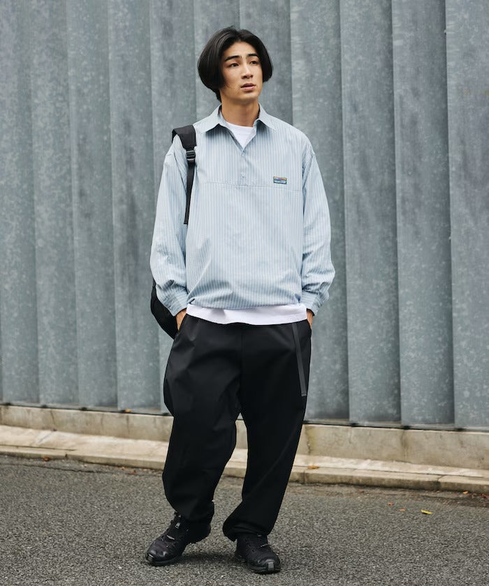 FREAK'S STORE / 標誌格紋半開襟襯衫（抽繩下擺）