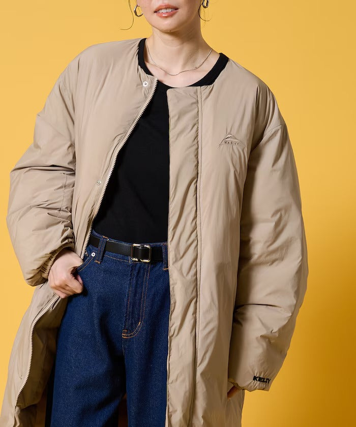 KELTY × FREAK'S STORE／女裝 鋪棉無領長版羽絨外套（日本聯名限定）