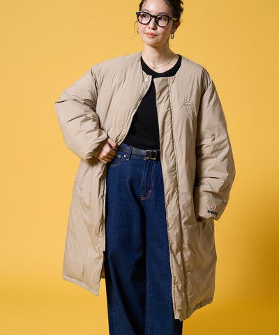 KELTY × FREAK'S STORE／女裝 鋪棉無領長版羽絨外套（日本聯名限定）