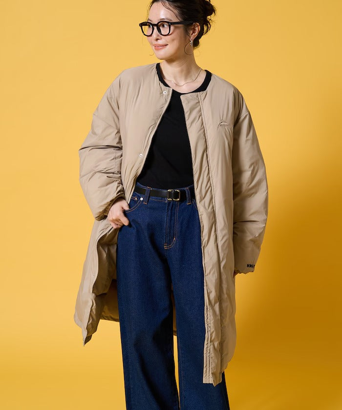 KELTY × FREAK'S STORE／女裝 鋪棉無領長版羽絨外套（日本聯名限定）