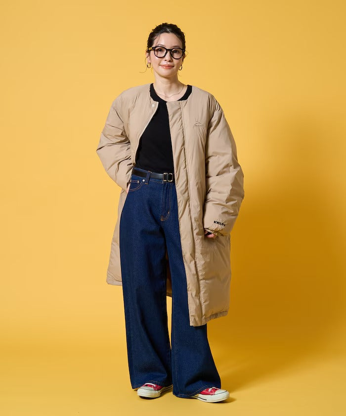 KELTY × FREAK'S STORE／女裝 鋪棉無領長版羽絨外套（日本聯名限定）