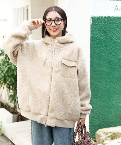KELTY × FREAK'S STORE / 女裝 刷毛絨 連帽中長大衣外套（日本聯名限定）