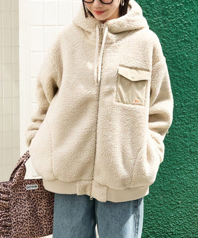 KELTY × FREAK'S STORE / 女裝 刷毛絨 連帽中長大衣外套（日本聯名限定）
