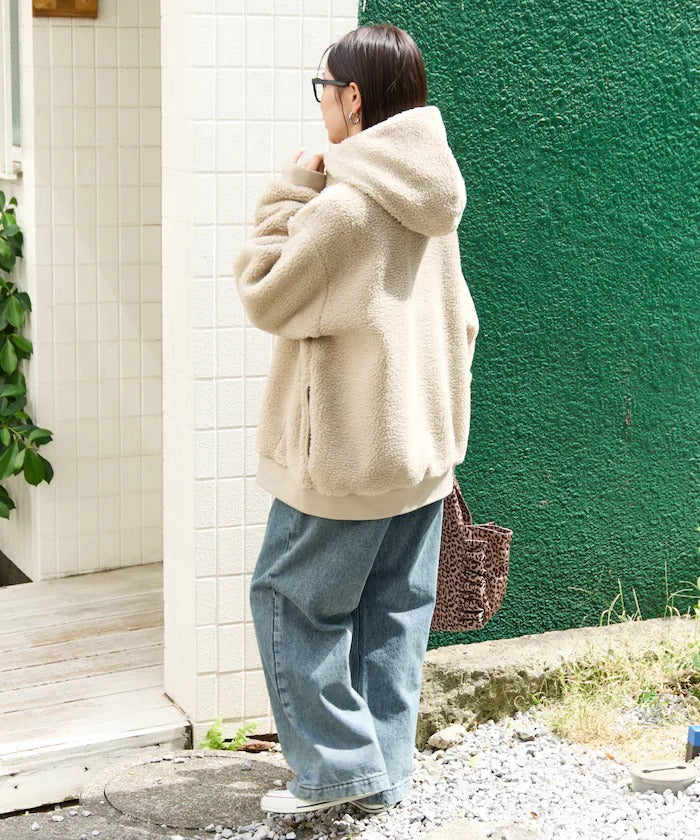 KELTY × FREAK'S STORE / 女裝 刷毛絨 連帽中長大衣外套（日本聯名限定）