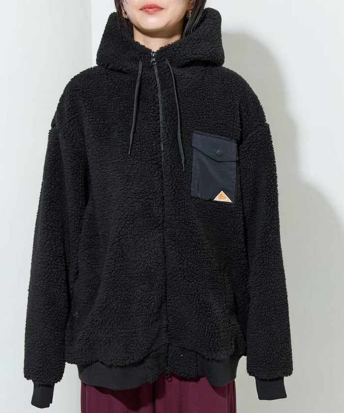 KELTY × FREAK'S STORE / 女裝 刷毛絨 連帽中長大衣外套（日本聯名限定）