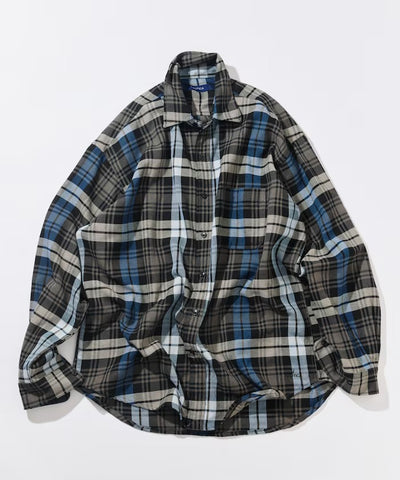 NAUTICA / 厚磅法蘭絨格紋寬鬆襯衫