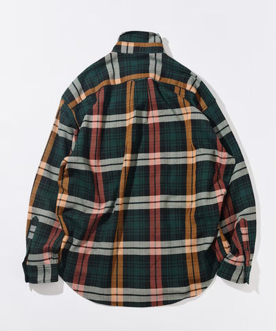 NAUTICA / 厚磅法蘭絨格紋寬鬆襯衫