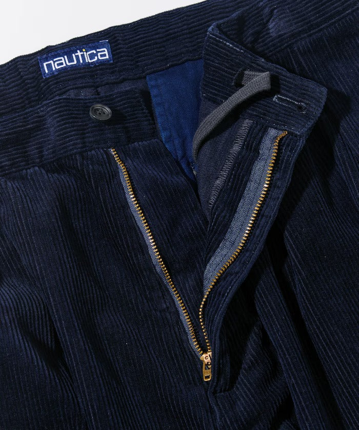 NAUTICA / 燈芯絨打褶寬版長褲