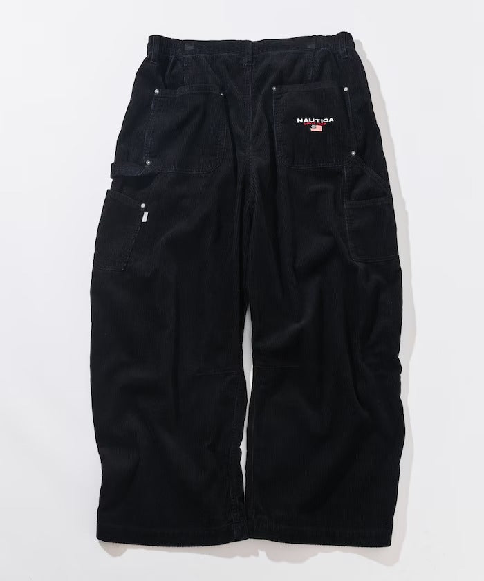 NAUTICA / 寬版弧形旗標雙膝 燈芯絨 畫家褲