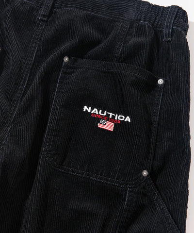 NAUTICA / 寬版弧形旗標雙膝 燈芯絨 畫家褲