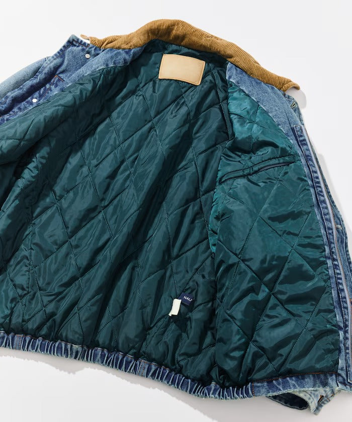 NAUTICA / 復古鋪棉燈芯絨領丹寧工裝外套