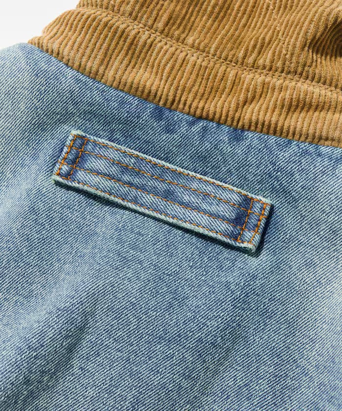 NAUTICA / 復古鋪棉燈芯絨領丹寧工裝外套