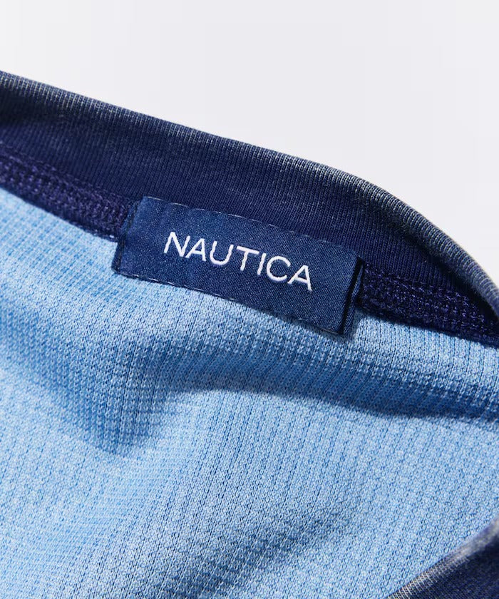 NAUTICA / NYC印花刺繡 拉克蘭袖 華夫格 長袖T恤