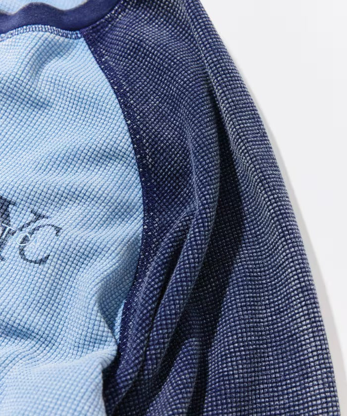 NAUTICA / NYC印花刺繡 拉克蘭袖 華夫格 長袖T恤