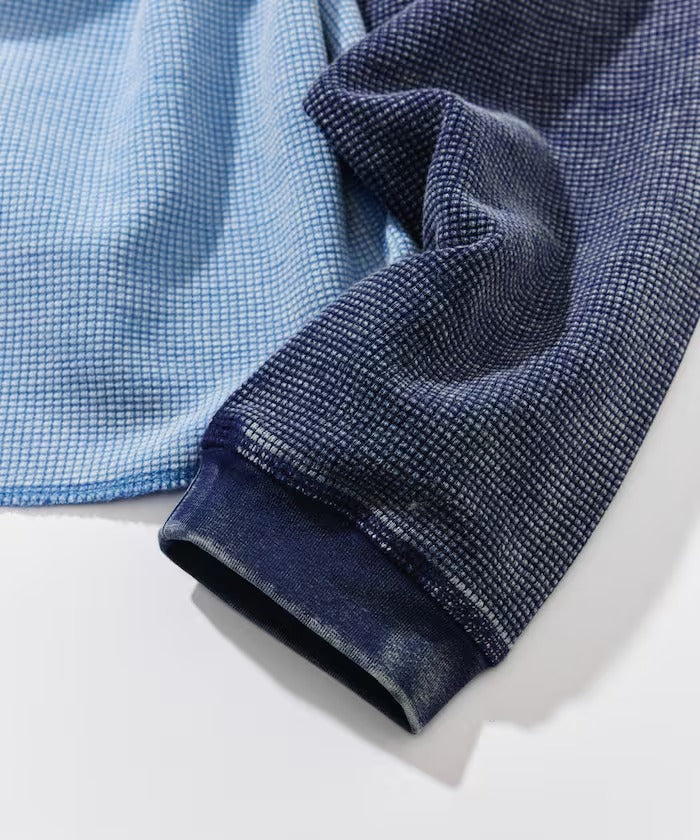 NAUTICA / NYC印花刺繡 拉克蘭袖 華夫格 長袖T恤