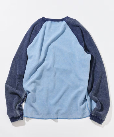 NAUTICA / NYC印花刺繡 拉克蘭袖 華夫格 長袖T恤