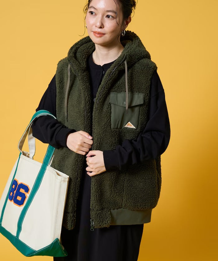 KELTY × FREAK'S STORE / 女裝 刷毛絨連帽背心（日本聯名限定）
