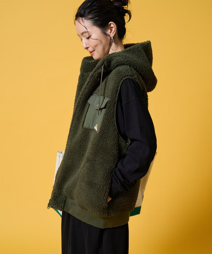 KELTY × FREAK'S STORE / 女裝 刷毛絨連帽背心（日本聯名限定）