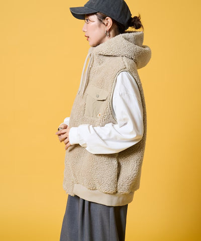 KELTY × FREAK'S STORE / 女裝 刷毛絨連帽背心（日本聯名限定）